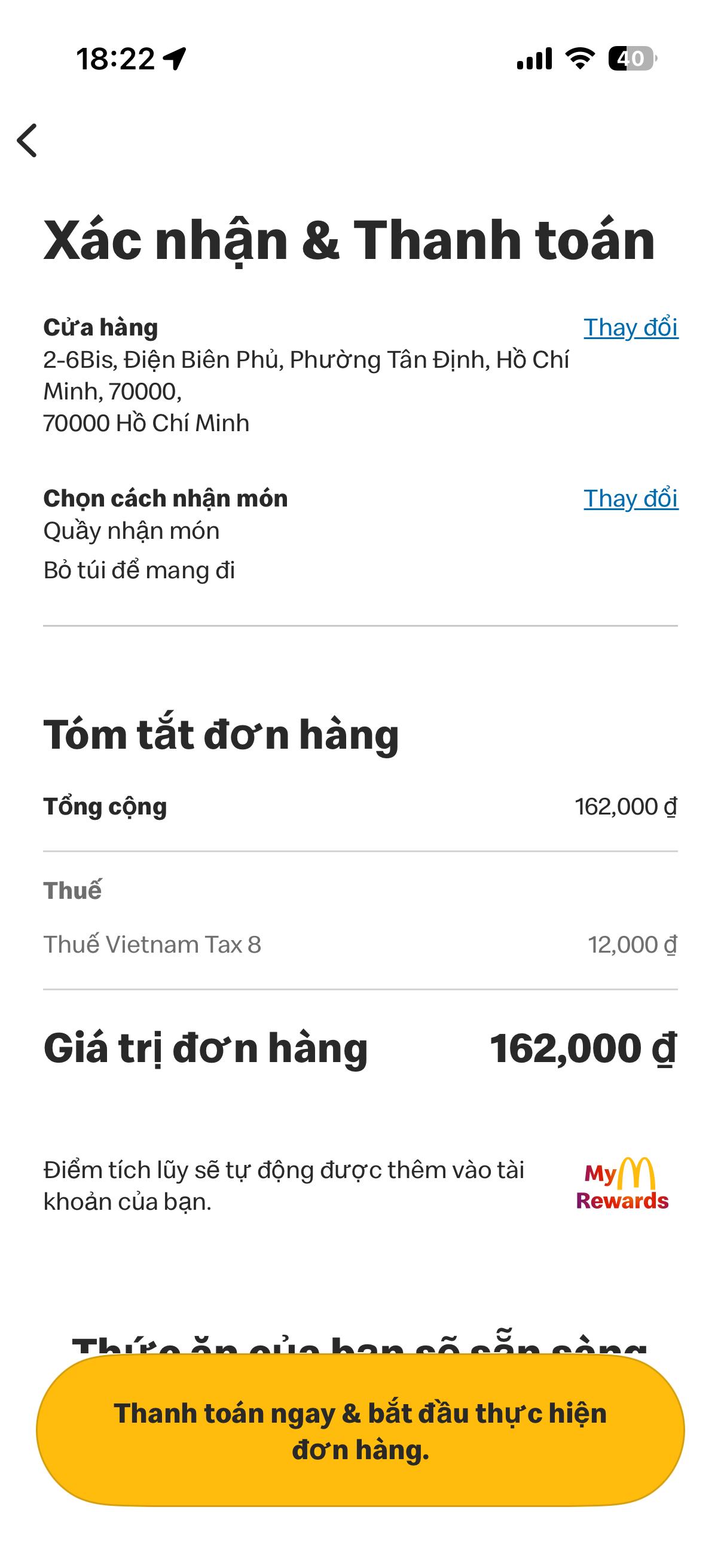 IMG 0632 - Màn hình xác nhận và thanh toán